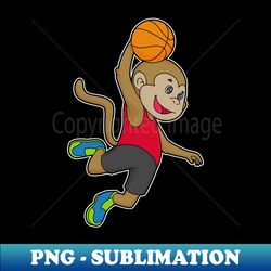 monkey basketball player basketball - retro png sublimation digital download - capture imagination with every detail