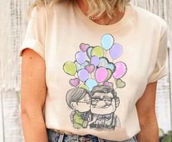 disney pixar up carl and ellie love tank  shirt, disneyland vacation trip tee, unisex tshirt family birthday gift adult