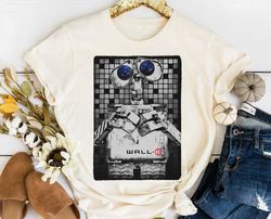 disney pixar walle tile portrait graphic tshirt,walle and eve,magic kingdom tee,disneyland family matching shirts,disney