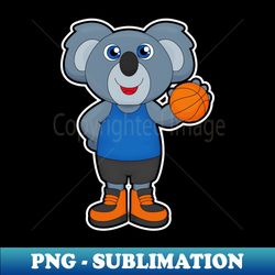 koala as basketball player with basketball - unique sublimation png download - spice up your sublimation projects