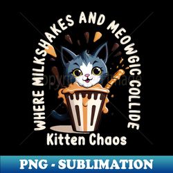 kitten choas - retro png sublimation digital download - enhance your apparel with stunning detail