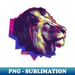 wpap pop art lion abstract art - instant png sublimation download - stunning sublimation graphics