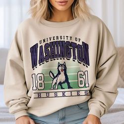 retro washington football sweatshirt, washington football shirt, washington-huskies mascot sweatshirt, gift for fans