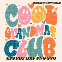 cool grandmas club svg for cricut sublimation files