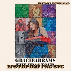 funny gracie abrams eras tour png sublimation download