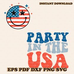 party in the usa american flag svg graphic design files