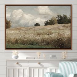 framed canvas oil painting landscape wall art, nature framed large gallery art, vintage art, minimalist art for room, be