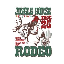 cowboy christmas giddy up jingle horse rodeo svg file