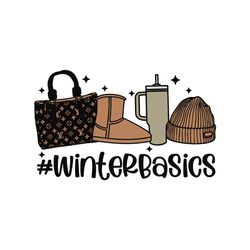 winter basics stanley tumbler svg graphic design file