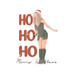 cute ho ho ho merry christmas png sublimation digital