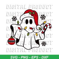 spooky christmas santa ghost svg cutting digital file