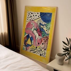 wassily kandinsky exhibition wall art print, minimalist vintage poster, cultural wall art, iconic gallery wall home deco