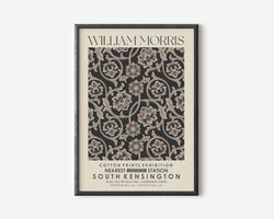 william morris exhibition wall art print, neutral beige abstract vintage minimalist gift idea, famous artist print, gall