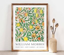 William Morris Print, William Morris Poster, William Morris Garden Art, Willow Fruit, Vintage Fruits Art, Wall Art Gift,