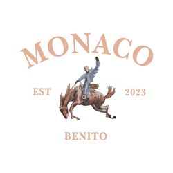 retro monaco benito est 2023 song svg file for cricut