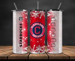 cleveland andians png,christmas mlb tumbler png , mlb christmas tumbler wrap 37