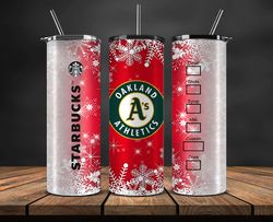 oakland athletics png,christmas mlb tumbler png , mlb christmas tumbler wrap 45