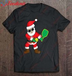 flossing santa pickleball christmas pickleball shirt, family christmas shirts funny  wear love, share beauty