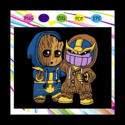 groot and thanos , groot, thanos, groot svg, thanos svg, thanos lover svg, marvel, marvel comics, groot clipart,for silh