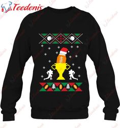 football ugly christmas sweater kickoff football player fan shirt, funny family christmas shirts  wear love, share beaut