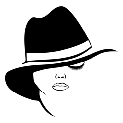 woman hat svg, classic fashion style design, headwear, diva glamour, fabulous svg, png, jpg, vector clipart, files for c