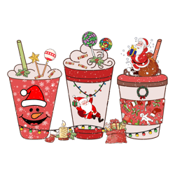 santa christmas coffee latte png, santa coffee xmas png, christmas coffee png, coffee png, christmas png, instant downlo