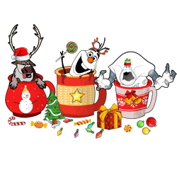 frozen christmas coffee latte png, disney coffee xmas png, christmas coffee png, christmas png, instant download