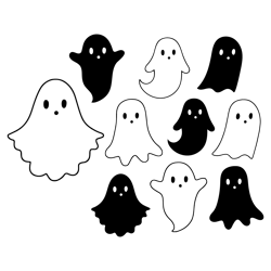 ghost svg, halloween svg, ghosts svg, ghost svg bundle, ghost clipart, cute ghost svg, boo svg, svg files for cricut