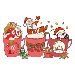 santa claus christmas coffee png, santa coffee xmas png, christmas coffee png, christmas png, instant download