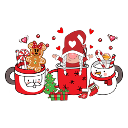 gingerbread gnomes snowman christmas coffee png, gingerbread coffee xmas png, christmas coffee png, instant download