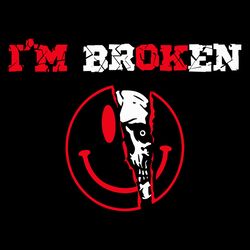 i'm broken svg, confused smile svg, invisible illness i'm ok broken svg, skull halloween svg, halloween quote svg