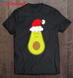 funny avocado christmas avocado santa hat christmas avocado t-shirt, funny mens christmas tee shirts  wear love, share b