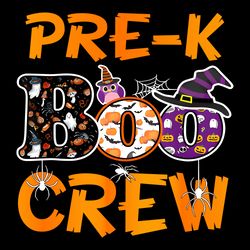 pre-k boo crew png, teacher student halloween png, pre-k halloween png, quote school halloween png, pre-k png