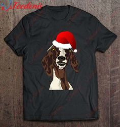 funny christmas goat - christmas goat in santa hat shirt, christmas shirt designs  wear love, share beauty