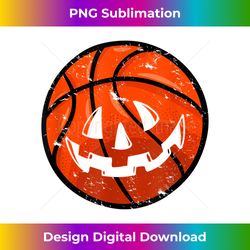 carved basketball jack o lantern pumpkin vintage hallowee - sophisticated png sublimation file - animate your creative concepts
