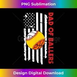 american flag dad ballers volleyball softball basketball - futuristic png sublimation file - customize with flair