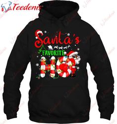 funny christmas santas favorite ho matching family gift t-shirt, best cotton christmas shirts mens  wear love, share bea