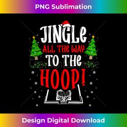Jingle To The Hoop Santa Lover Basketball Player Christmas Tank To - Eco-Friendly Sublimation PNG Download - Craft with Boldness and Assurance