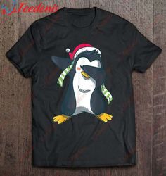 Dabbing Penguin Christmas T-Shirt, Men Christmas Shirts Family  Wear Love, Share Beauty