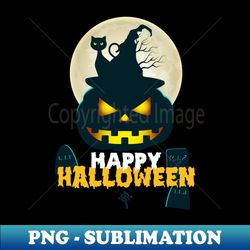 halloween night party happy halloween - vintage sublimation png download - vibrant and eye-catching typography