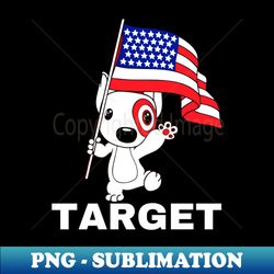 american flag bullseye cute dog team member - aesthetic sublimation digital file - spice up your sublimation projects