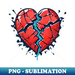 broken-heart - retro png sublimation digital download - boost your success with this inspirational png download