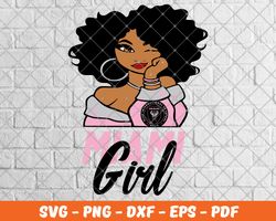 inter miami c.f, miami girl, girl mls logo, svg, mls lover svg, afro svg, football teams svg, love black girl svg