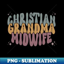 retro christian grandma midwife baby announcement - premium sublimation digital download - defying the norms
