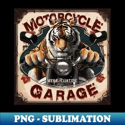 tiger motorcycle garage1 - trendy sublimation digital download - stunning sublimation graphics