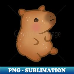 cute happy capybara sitting down - stylish sublimation digital download - boost your success with this inspirational png download