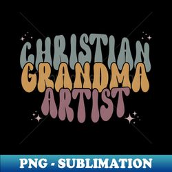 retro christian grandma artist baby announcement - png sublimation digital download - defying the norms