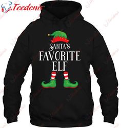 favorite elf matching group xmas funny family christmas shirt, long sleeve kids christmas shirts family