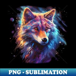 cosmic space galaxy wolf - sublimation-ready png file - perfect for sublimation mastery