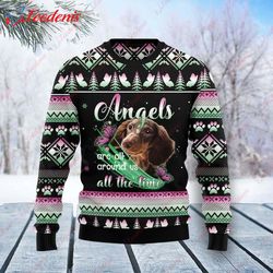 dachshund angel ugly christmas sweater, funny christmas sweaters for adults  wear love, share beauty